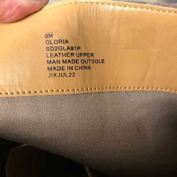 Splendid Sz 9 Taupe Slouch Suede Boots Style Gloria Heeled Square Toe Knee High - Picture 10 of 12